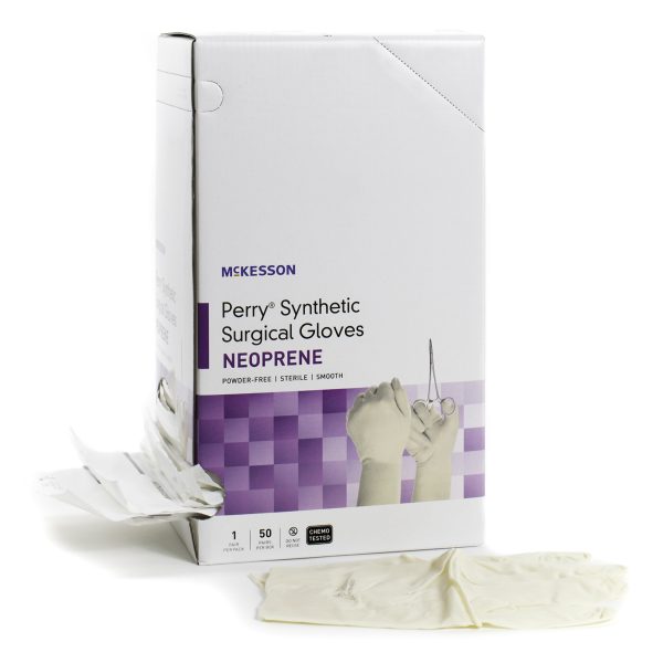 McKesson Perry Synthetic Surgical Gloves Powder-Free Size 6.5