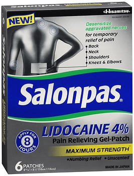 Salonpas Lidocaine Topical Pain Relief Patch