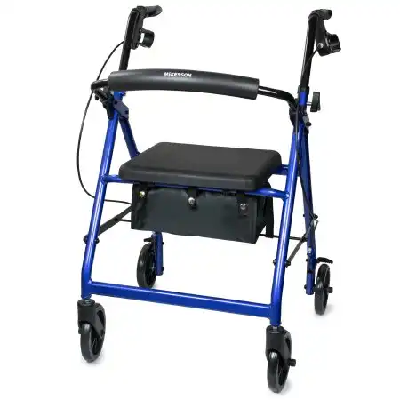 McKesson 4 Wheel Folding Lightweight Rollator