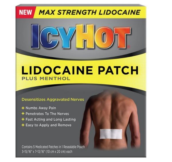Icy Hot Lidocaine Patch Plus Menthol