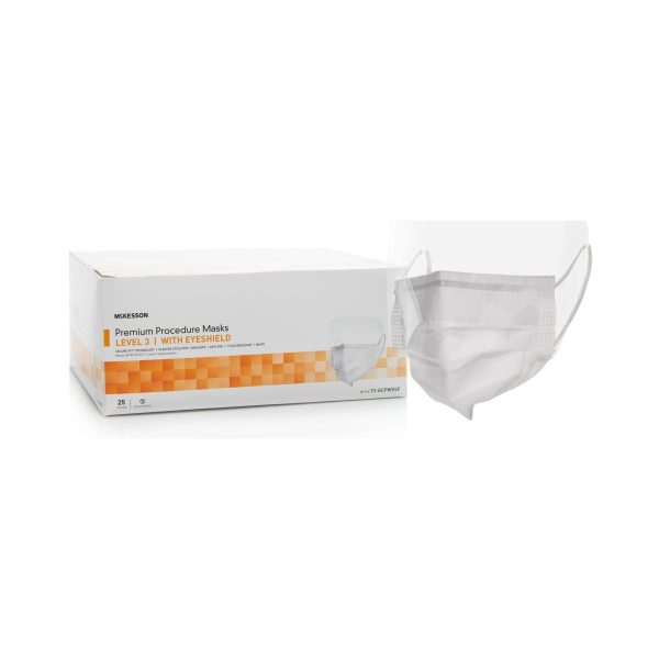 McKesson Premium Procedure Masks with Eyeshield, Level 3