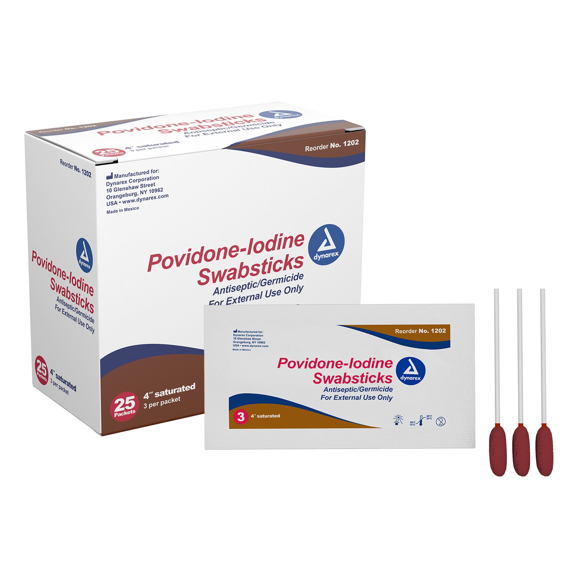 Dynarex Povidone-Iodine Swabsticks Dynarex Povidone-Iodine Swabsticks