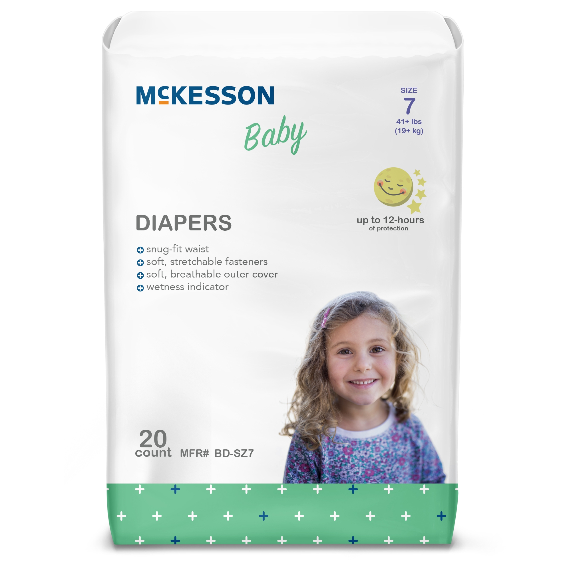 McKesson Unisex Disposable Baby Diapers with Tabs