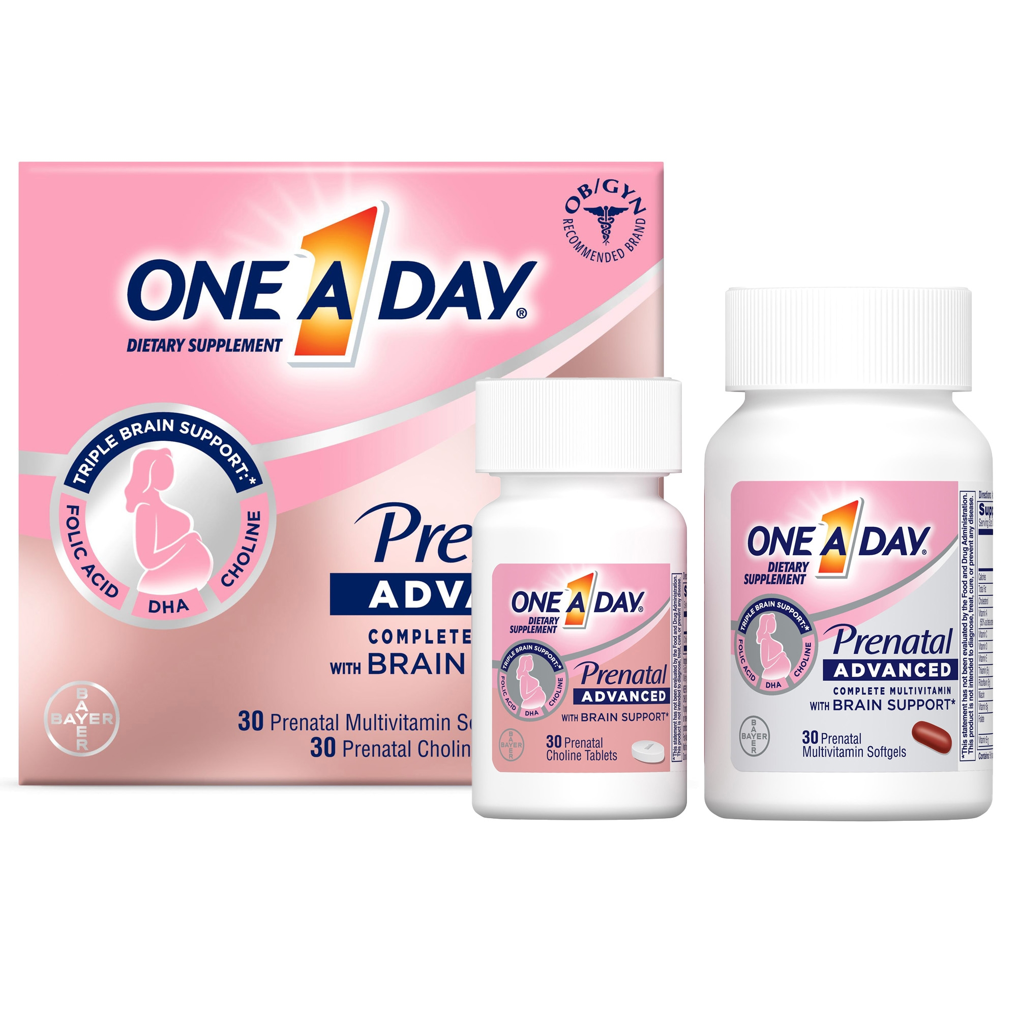 Prenatal Vitamin Supplement One A Day® Softgel 60 per Bottle Prenatal Vitamin Supplement One A Day® Softgel 60 per Bottle