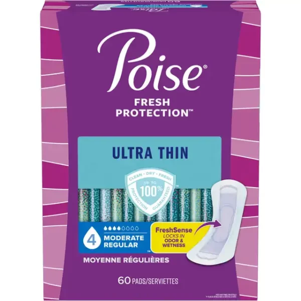 Poise Ultra Thin Pads, Moderate