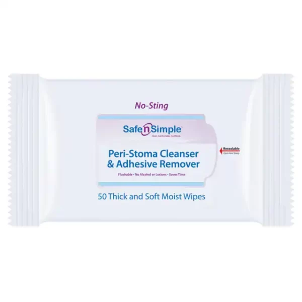 Safe n Simple Peri-Stoma Cleanser & Adhesive Remover Wipes