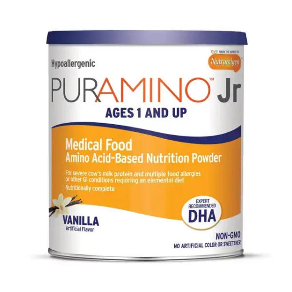 PurAmino Jr Medical Food Amino-Based Nutrition Powder Vanilla 14.1 oz