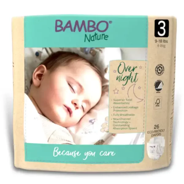 Bambo Nature Overnight Baby Diapers with Tabs