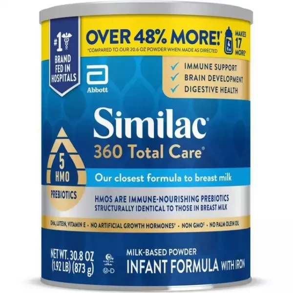 Infant Formula Similac® 360 Total Care® Unflavored 30.8 oz. Can Powder Iron