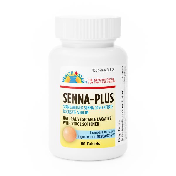 Health Star Senna-Plus Natural Vegetable Laxative Stool Softener