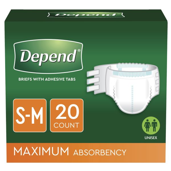 Depend Protection Diapers with Tabs, Maximum
