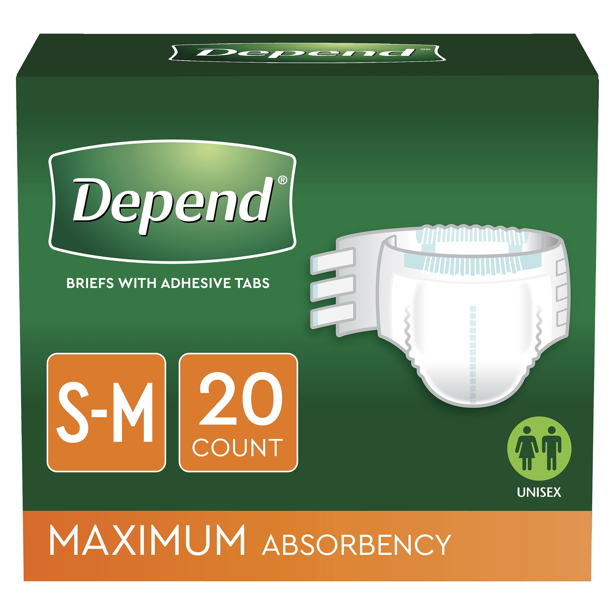Depend Protection Diapers with Tabs, Maximum
