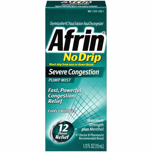 Afrin No Drip Severe Congestion Pump Nasal Mist