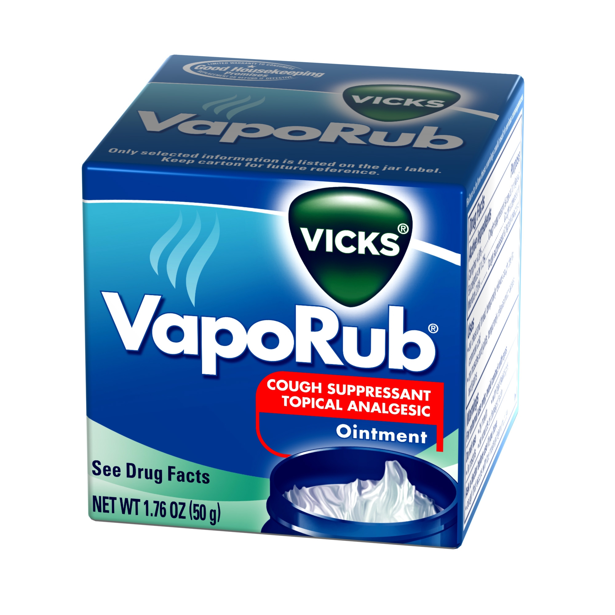 Vicks VapoRub Cough Suppressant Topical Analgesic Ointment Vicks VapoRub Cough Suppressant Topical Analgesic Ointment