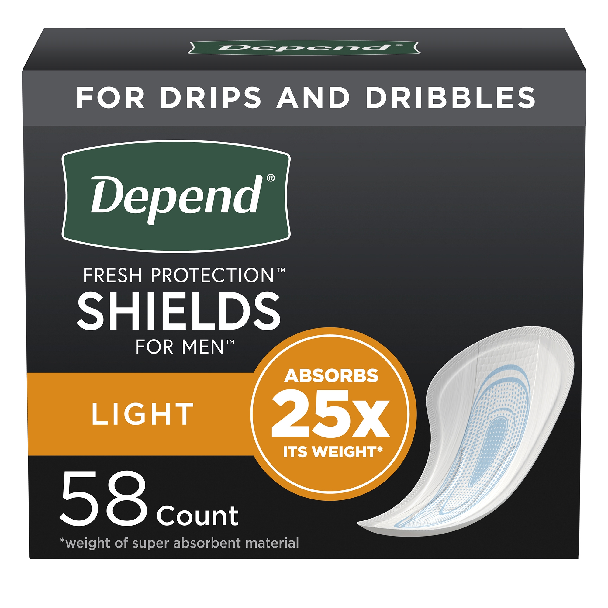 Depend Shields for Men, Light