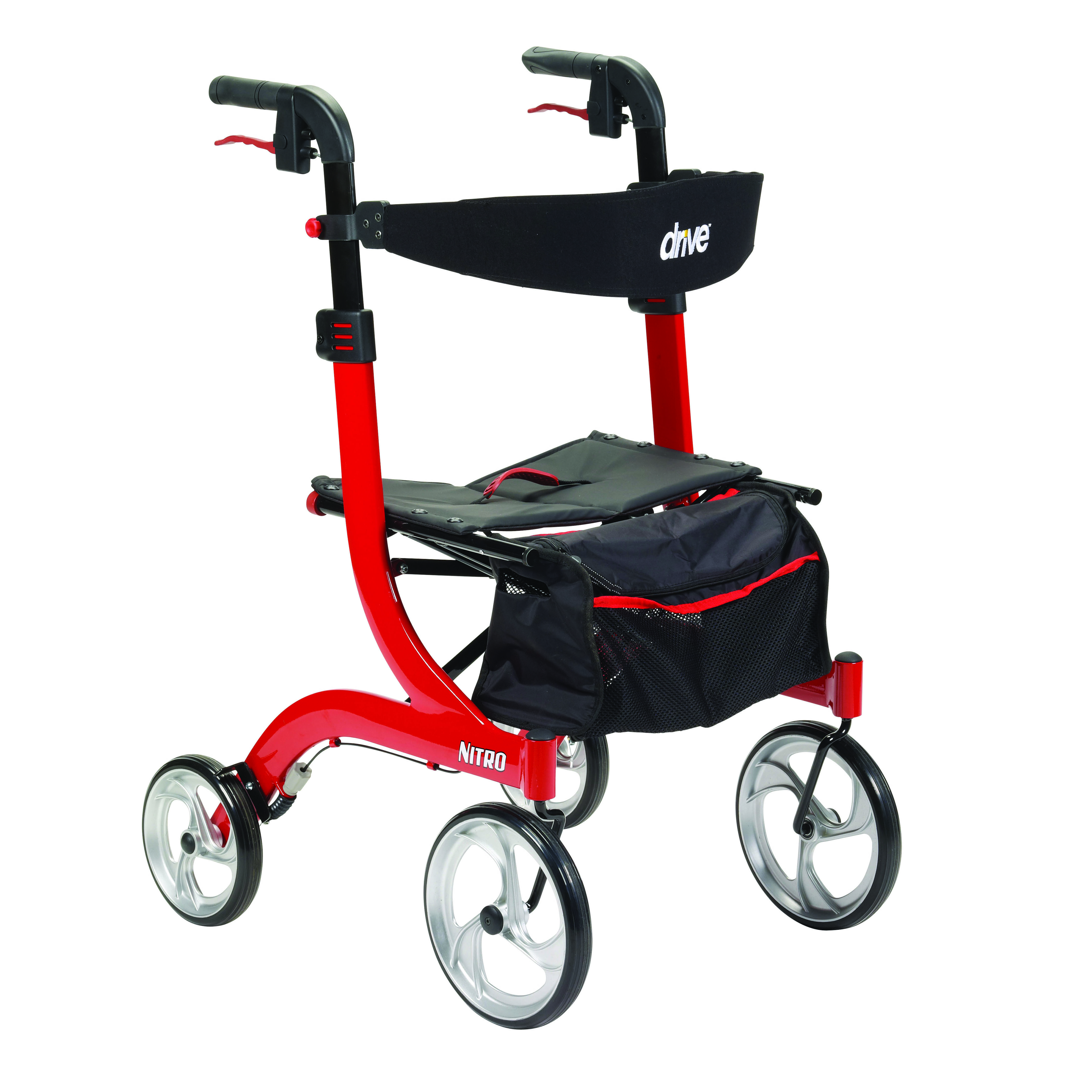 Drive Nitro 4 Wheel Rollator Adjustable Height