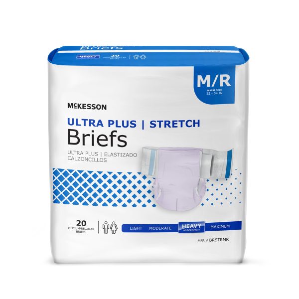 McKesson Ultra Plus Stretch Adult Briefs with Tabs