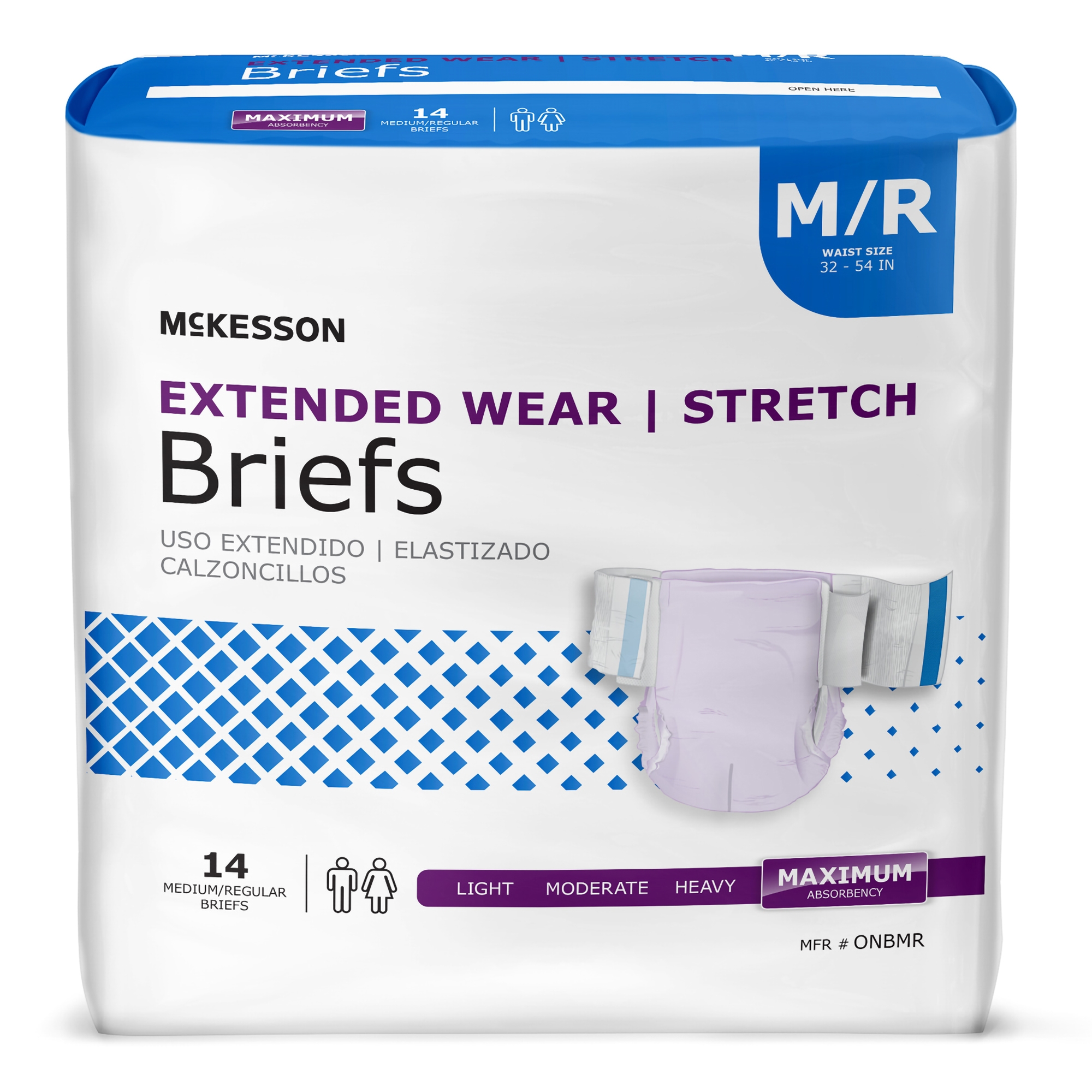 980310_ McKesson Extended Wear Stretch Adult Diapers with Tabs, Maximum - Image 1