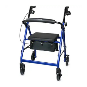 McKesson 4 Wheel Folding Lightweight Rollator (Red, Blue, Black)