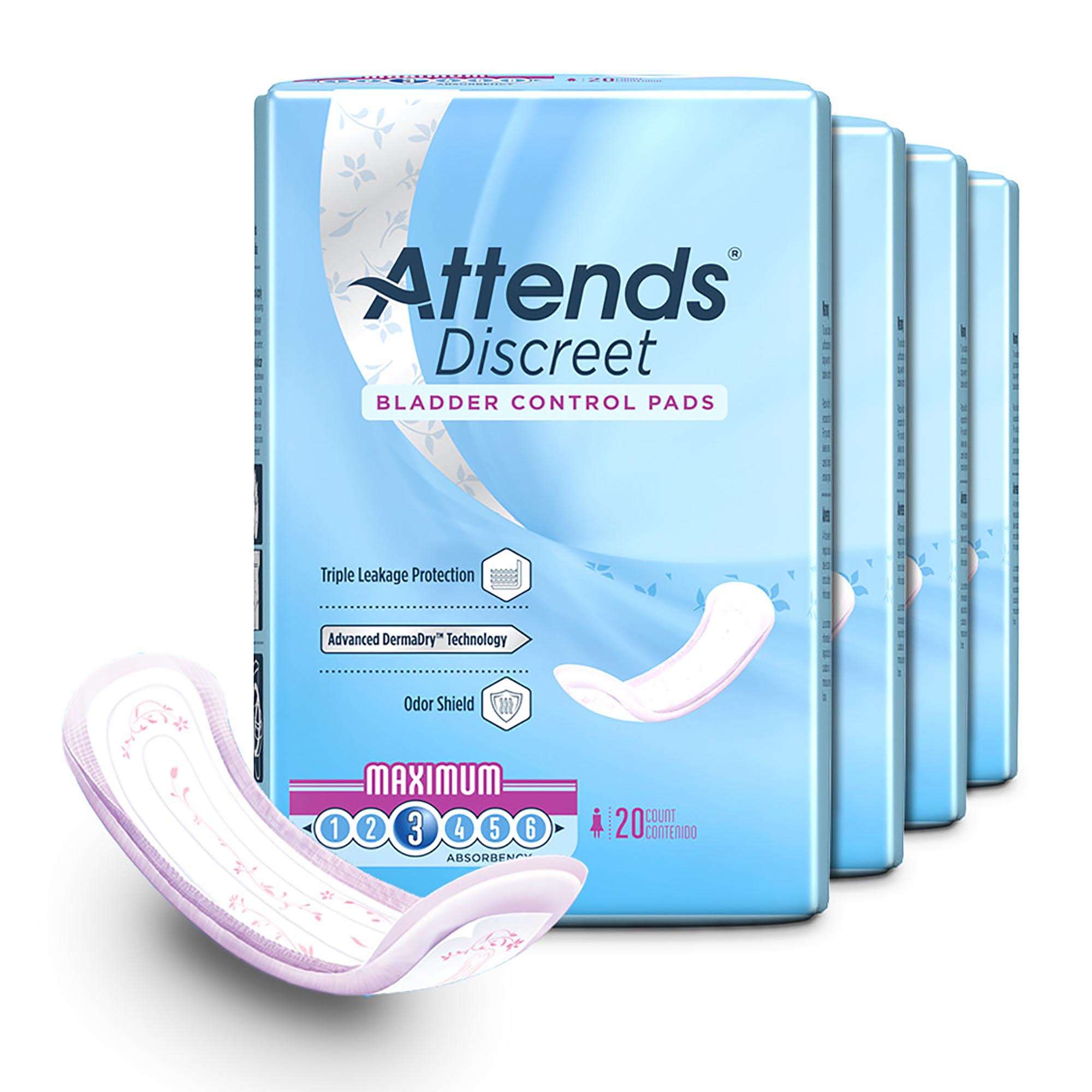 Attends Discreet Pads, Maximum Attends Discreet Pads, Maximum