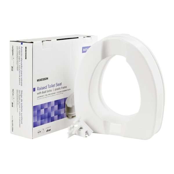 McKesson Raised Toilet Seat with Dual Locks