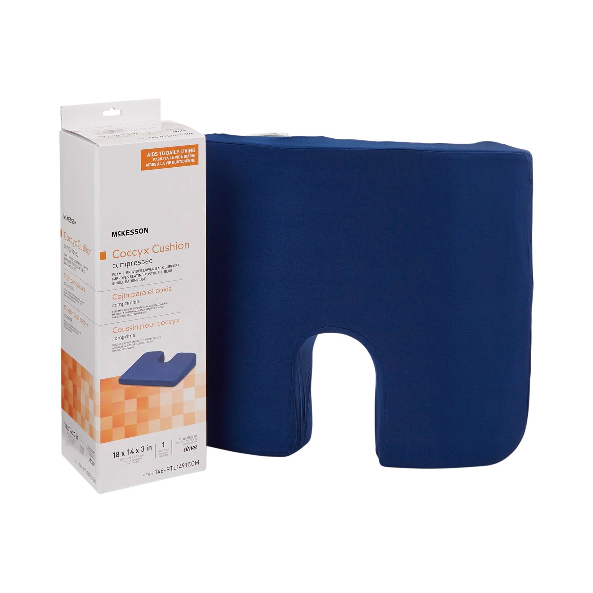 McKesson Foam Coccyx Support Seat Cushion McKesson Foam Coccyx Support Seat Cushion