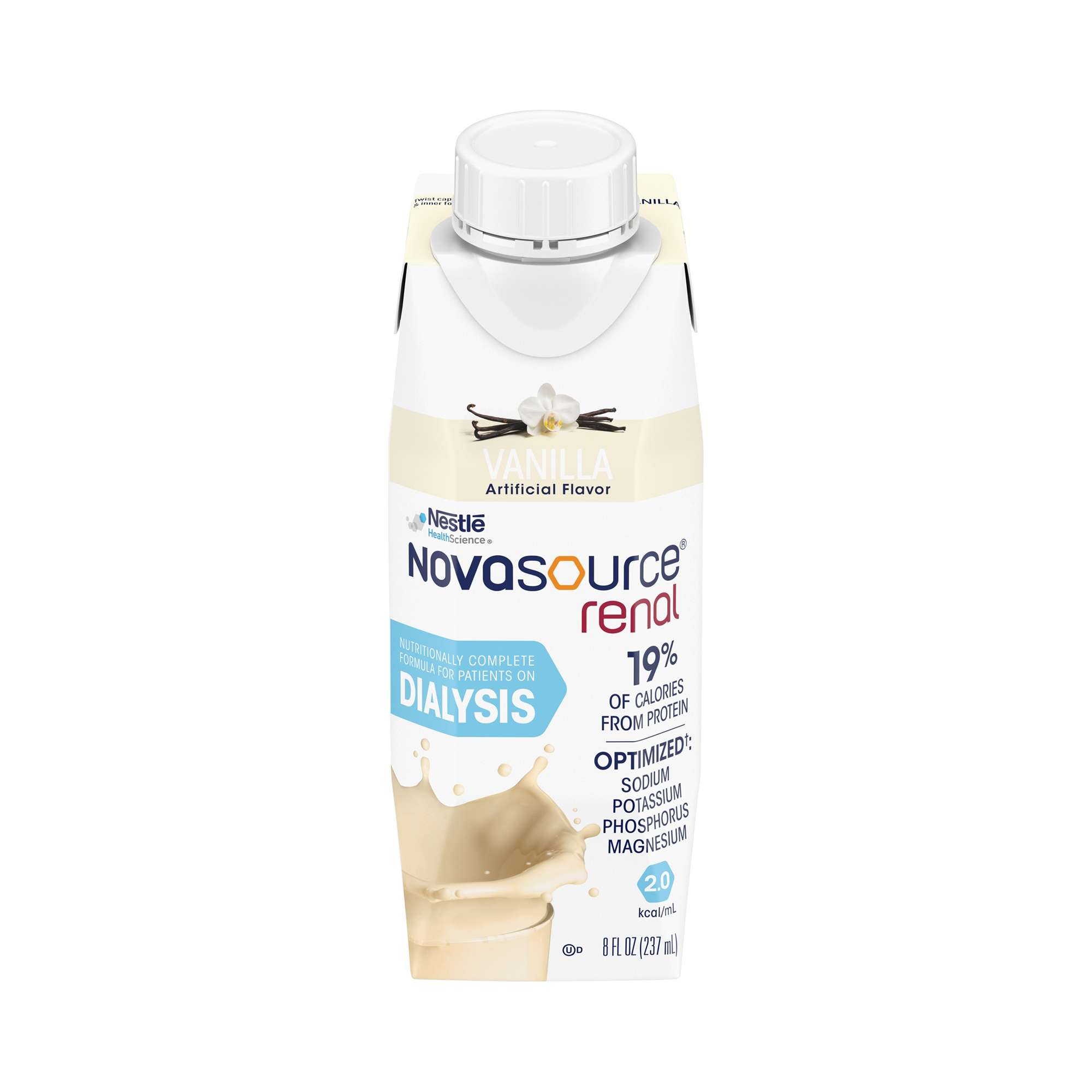 Novasource Renal Oral Supplement, Vanilla, 8 oz. Novasource Renal Oral Supplement, Vanilla, 8 oz.