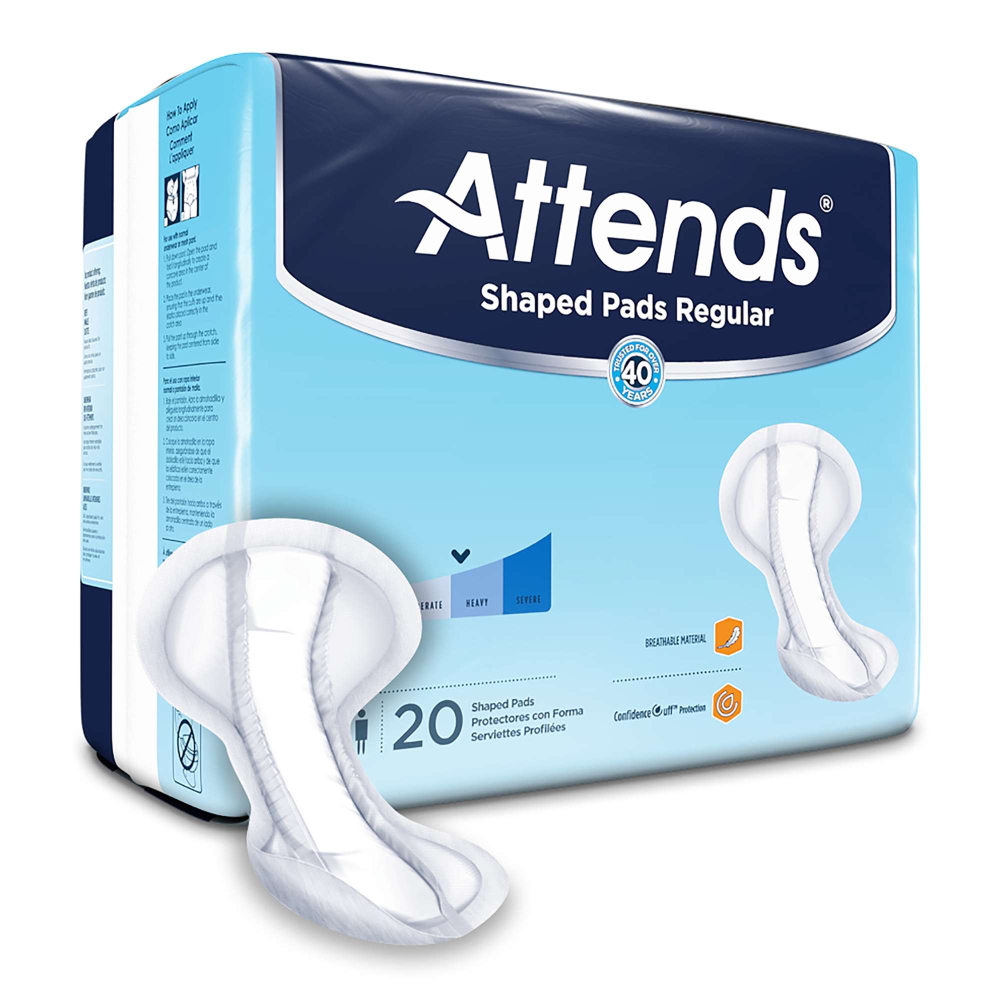 Attends Shaped Pads Regular Attends Shaped Pads Regular