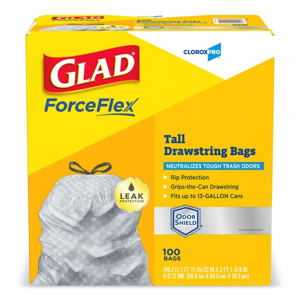 Glad ForceFlex Tall Drawstring Bags