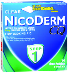 Nicoderm CQ Step 1 Nicotine Polacrilex Stop Smoking Aid, 21 mg Strength