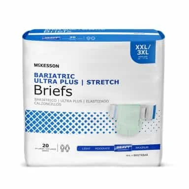 McKesson Bariatric Adult Diapers – Ultra Plus Stretch Briefs with Tabs