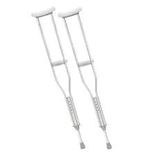 Drive Medical Aluminum Underarm Crutches with Cushioned Handgrip and Pads