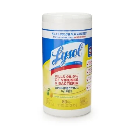 Lysol Pre-Moistened Alcohol-Based Disinfectant Wipes for Surfaces