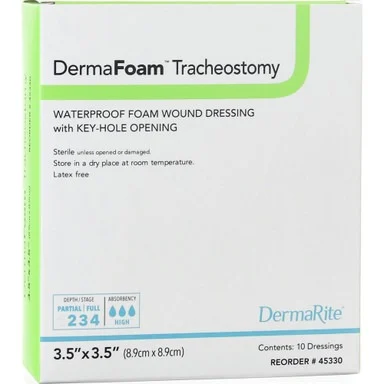 DermaRite DermaFoam Tracheostomy Dressing