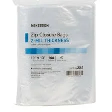 McKesson Transparent Zip Closure Bags