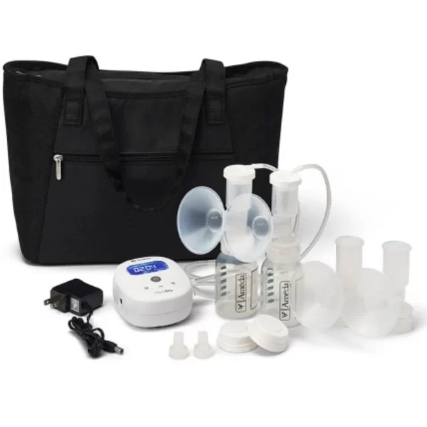 Ameda Mya Joy Double Electric Breast Pump with Tote and Complete Accessories Set