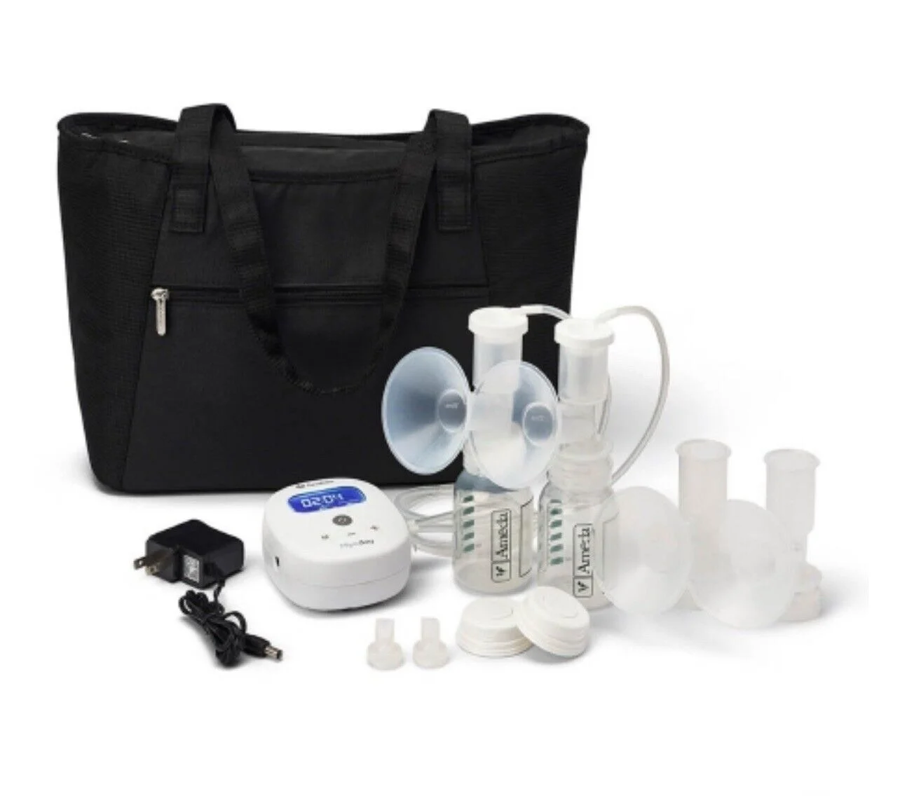 Ameda Mya Joy Double Electric Breast Pump with Tote and Complete Accessories Set Ameda Mya Joy Double Electric Breast Pump with Tote and Complete Accessories Set