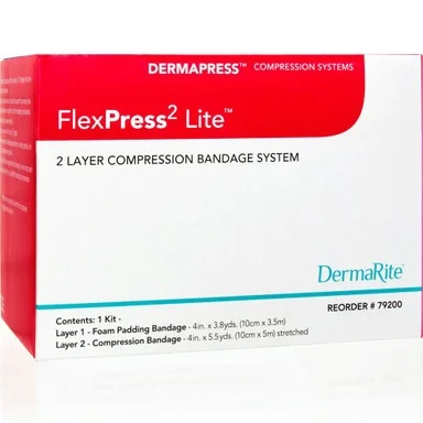 DermaRite FlexPress2 Lite: Advanced Two-Layer Compression Bandage System