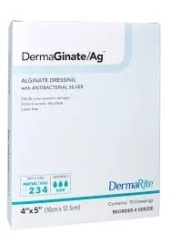 DermaRite DermaGinate/Ag Antibacterial Silver Alginate Dressing