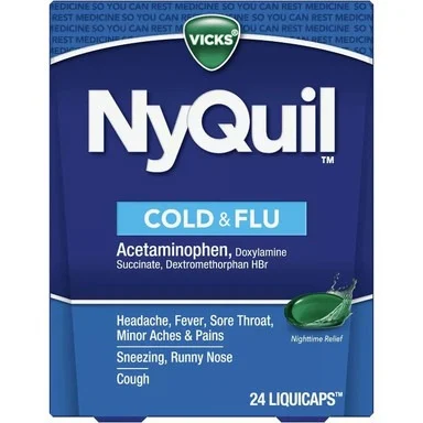 Rest Easy with Vicks NyQuil Cold & Flu Relief