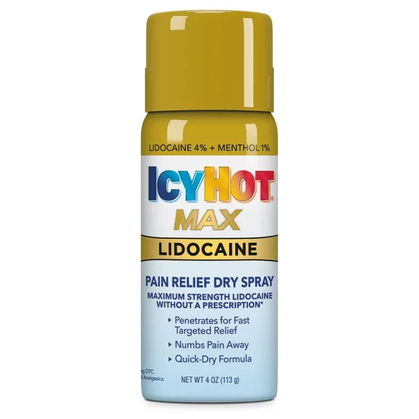 Maximum Strength Lidocaine Pain Relief Spray by Icy Hot