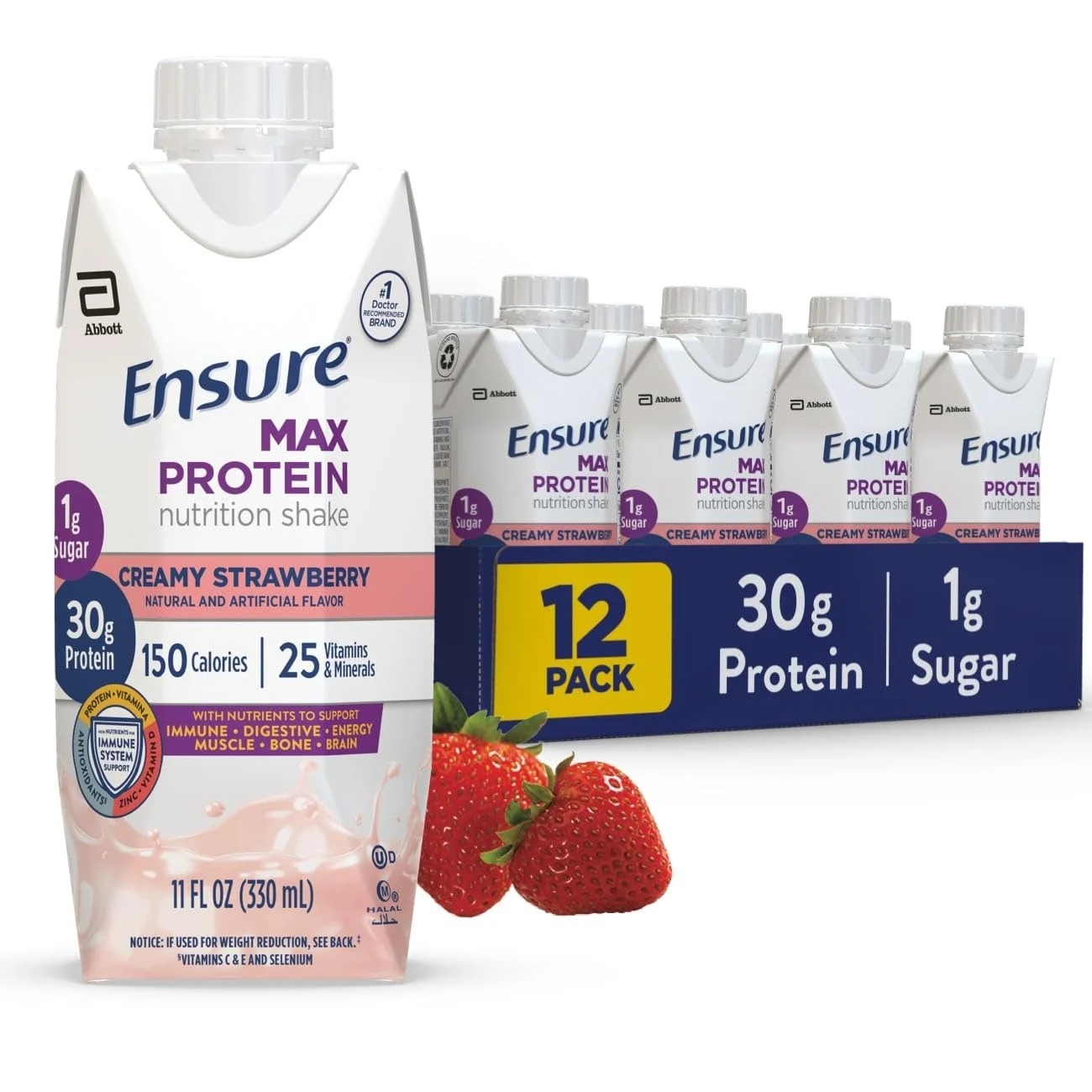 Ensure Max Protein Shake – Rich Strawberry Cream Flavor Ensure Max Protein Shake – Rich Strawberry Cream Flavor