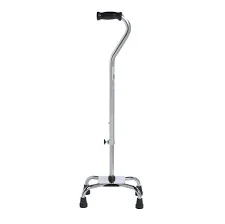 Aluminum Quad Cane with Wide Base for Enhanced Stability