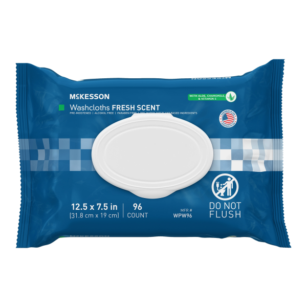 Personal Cleansing Wipe McKesson Soft Pack Scented 96 Count