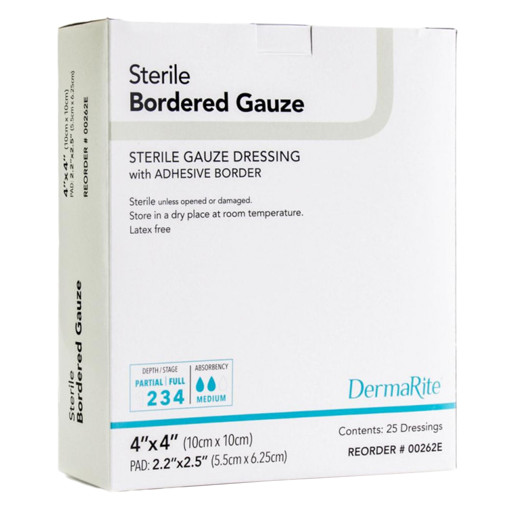 DermaRite® Bordered Gauze Island Dressing