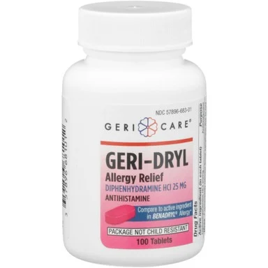 Geri-Care Geri-Dryl Allergy Relief Tablets 25 mg