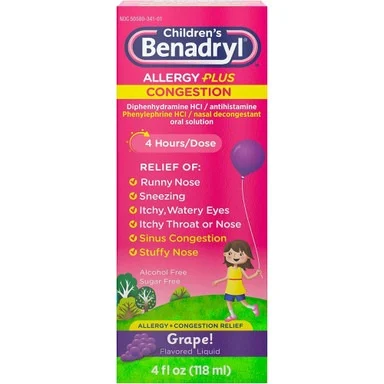 Benadryl Children’s Allergy Plus Congestion Relief Liquid