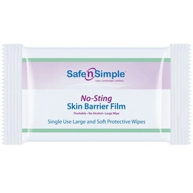 Safe n Simple No Sting Skin Barrier Film Wipes