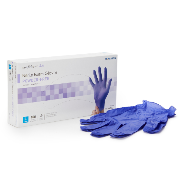 McKesson Confiderm® 3.0 Large NonSterile Nitrile Exam Gloves