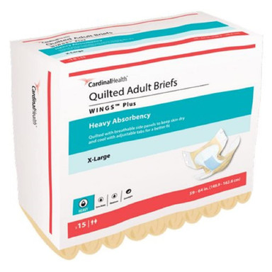 Cardinal Wings Quilted Plus Adult Diapers with Tabs